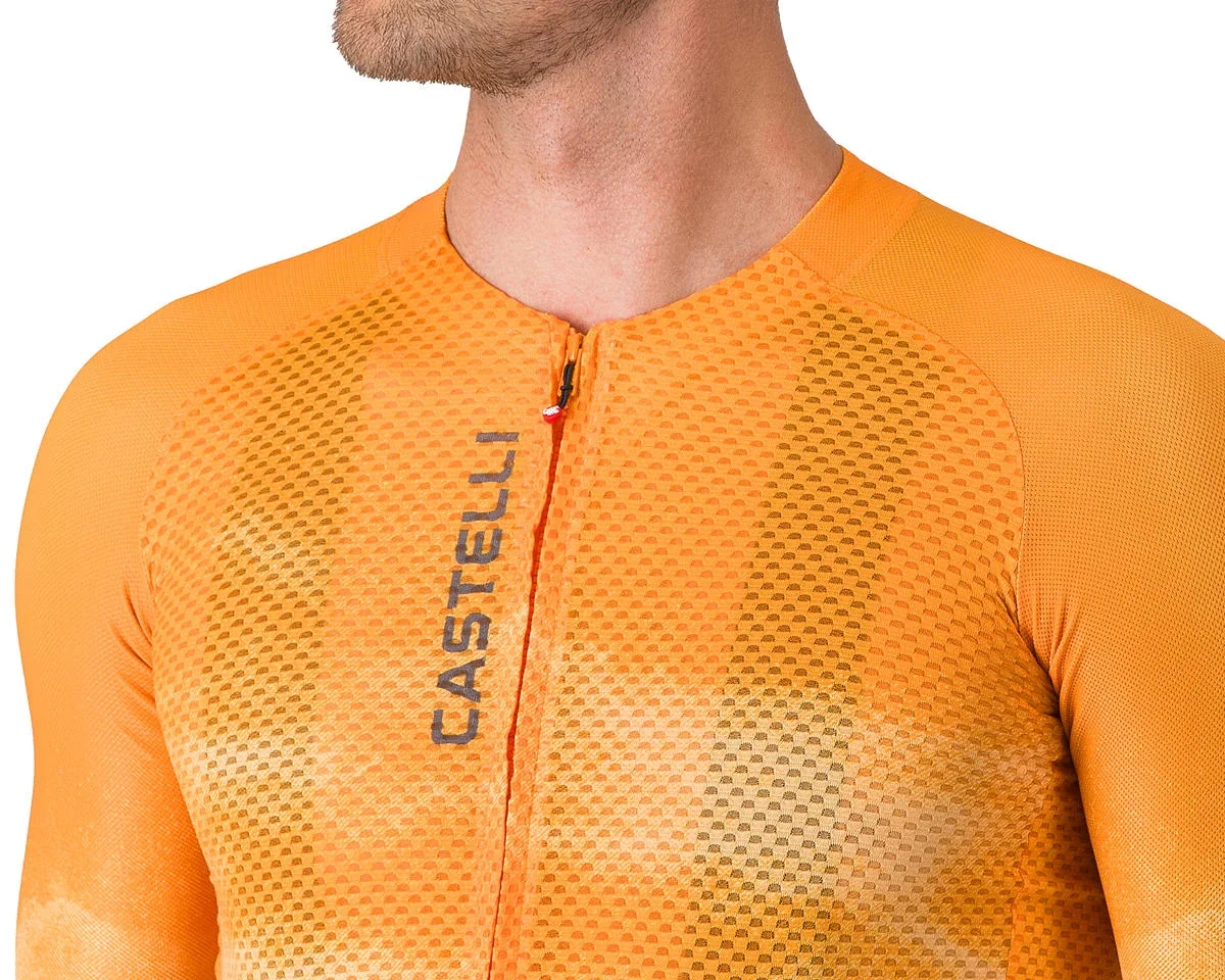 Castelli Climber's A/C Short Sleeve Jersey (Vivid Orange/Smoky Grey) (XL)